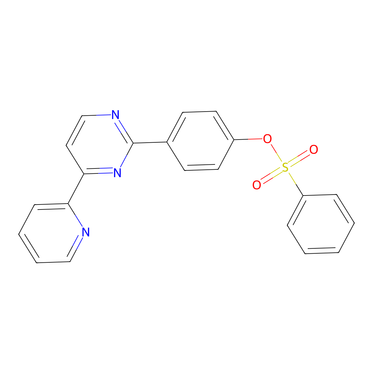4-[4-(2-Pyridinyl)-2-pyrimidinyl]phenyl benzenesulfonate molecular structure, CAS 477857-50-4