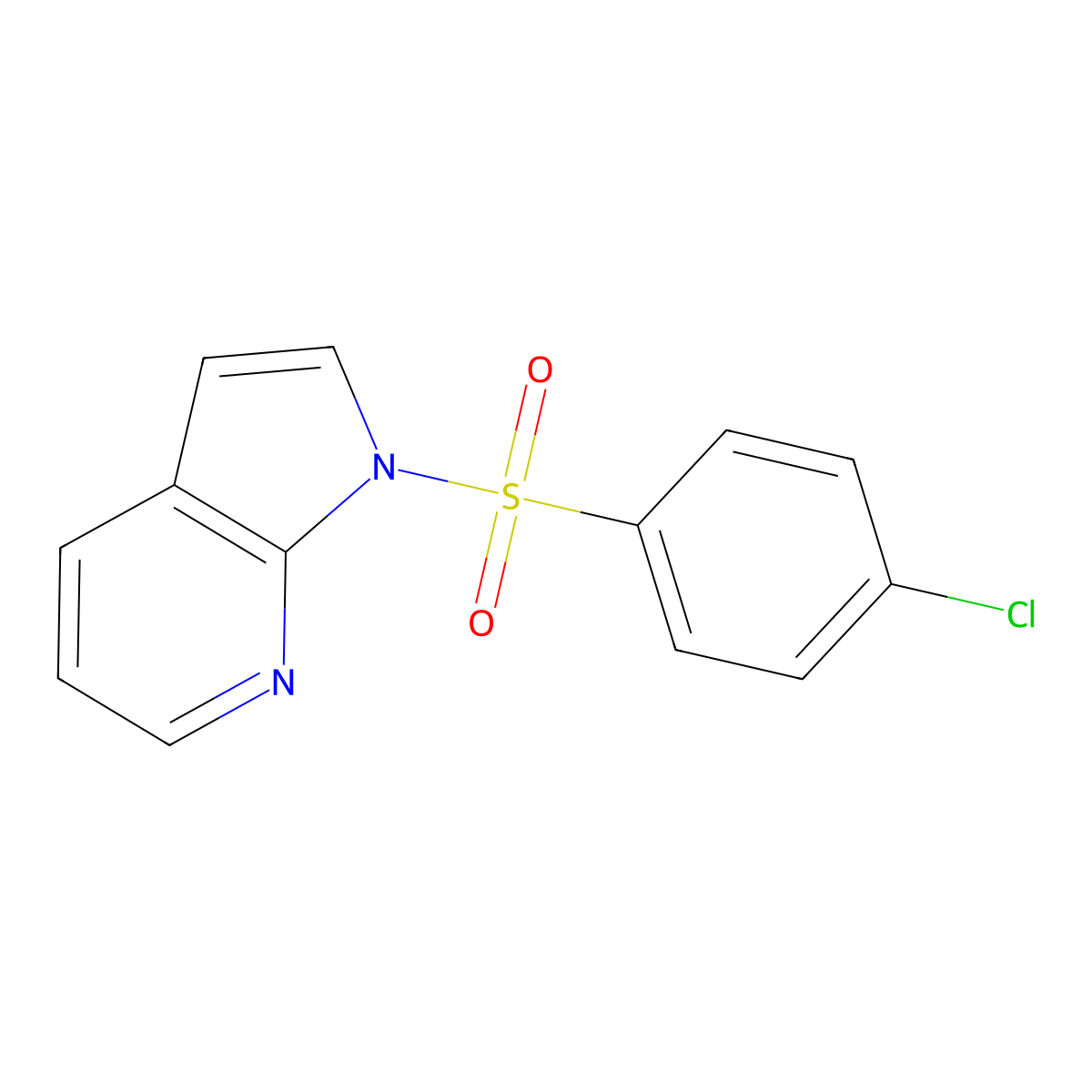 1-[(4-chlorophenyl)sulfonyl]-1H-pyrrolo[2,3-b]pyridine molecular structure, CAS 477857-52-6