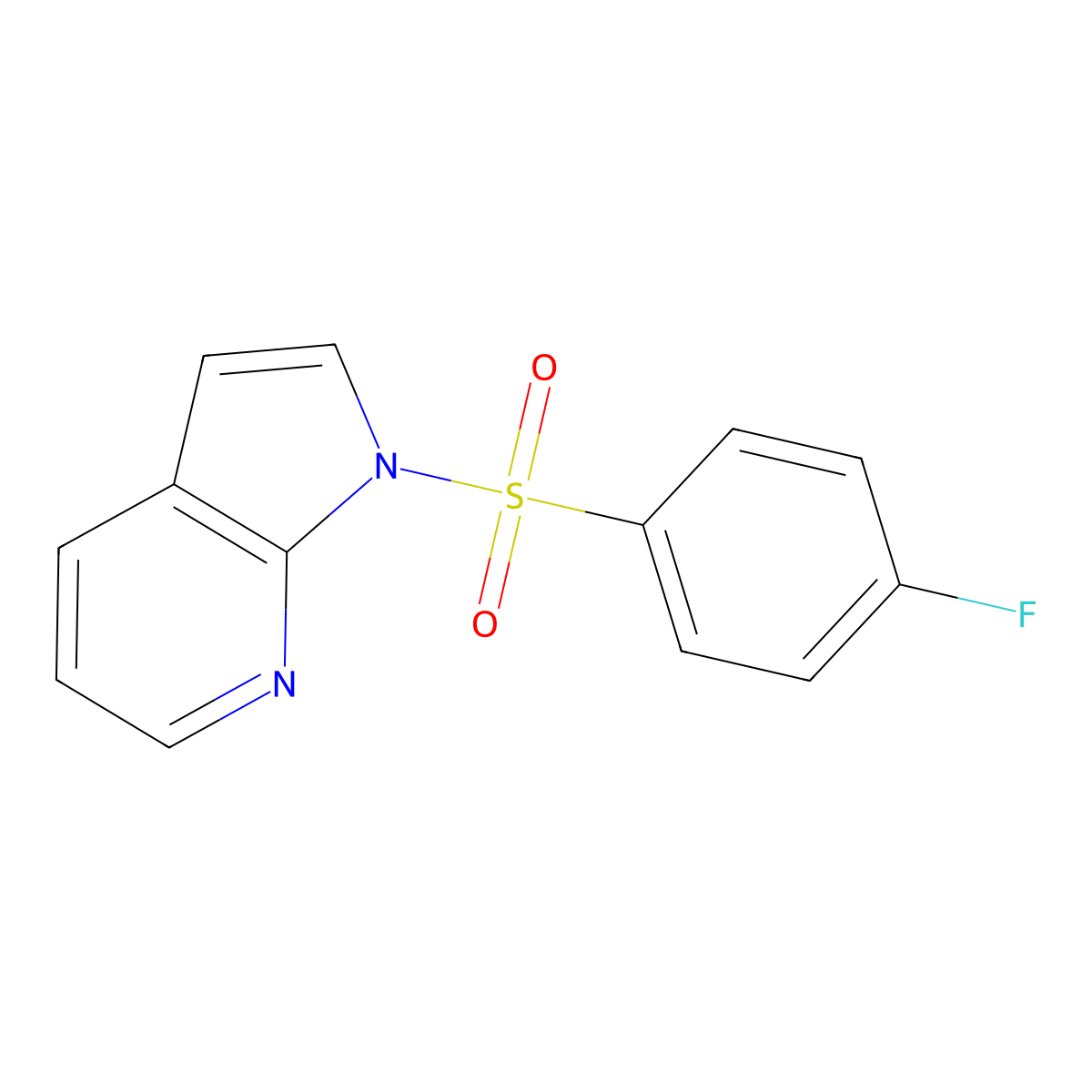 1-[(4-fluorophenyl)sulfonyl]-1H-pyrrolo[2,3-b]pyridine molecular structure, CAS 477857-53-7