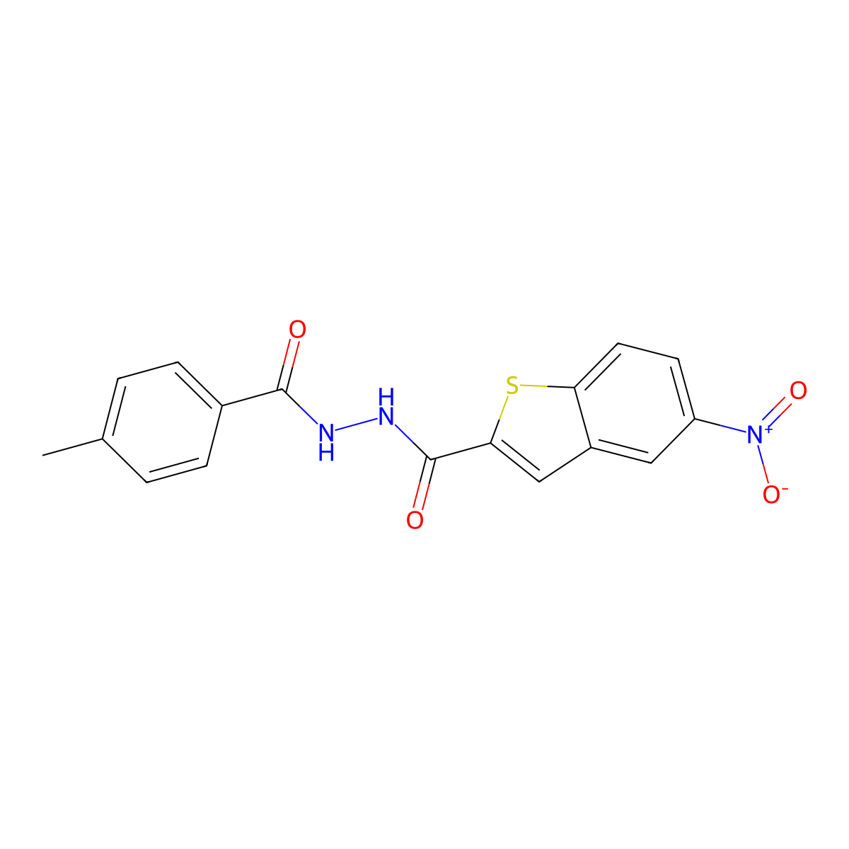 N'-(4-methylbenzoyl)-5-nitro-1-benzothiophene-2-carbohydrazide molecular structure, CAS 477857-68-4
