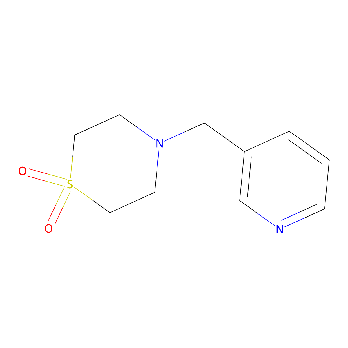 4-(Pyridin-3-ylmethyl)thiomorpholine 1,1-dioxide molecular structure, CAS 477858-25-6