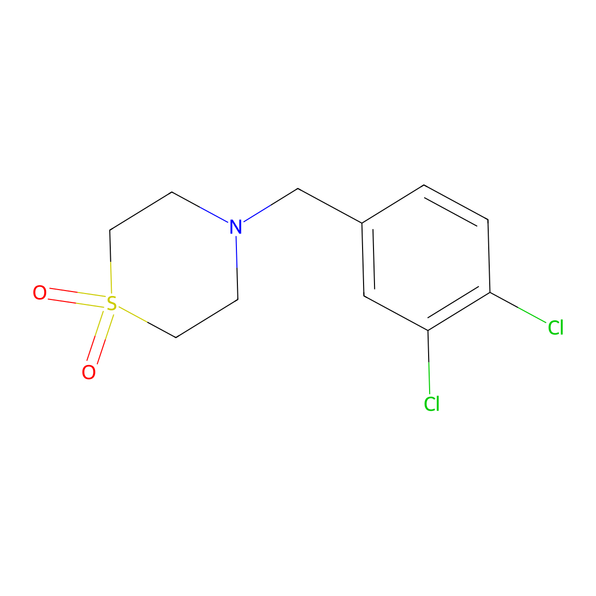 4-(3,4-Dichlorobenzyl)-1lambda~6~,4-thiazinane-1,1-dione molecular structure, CAS 477858-30-3