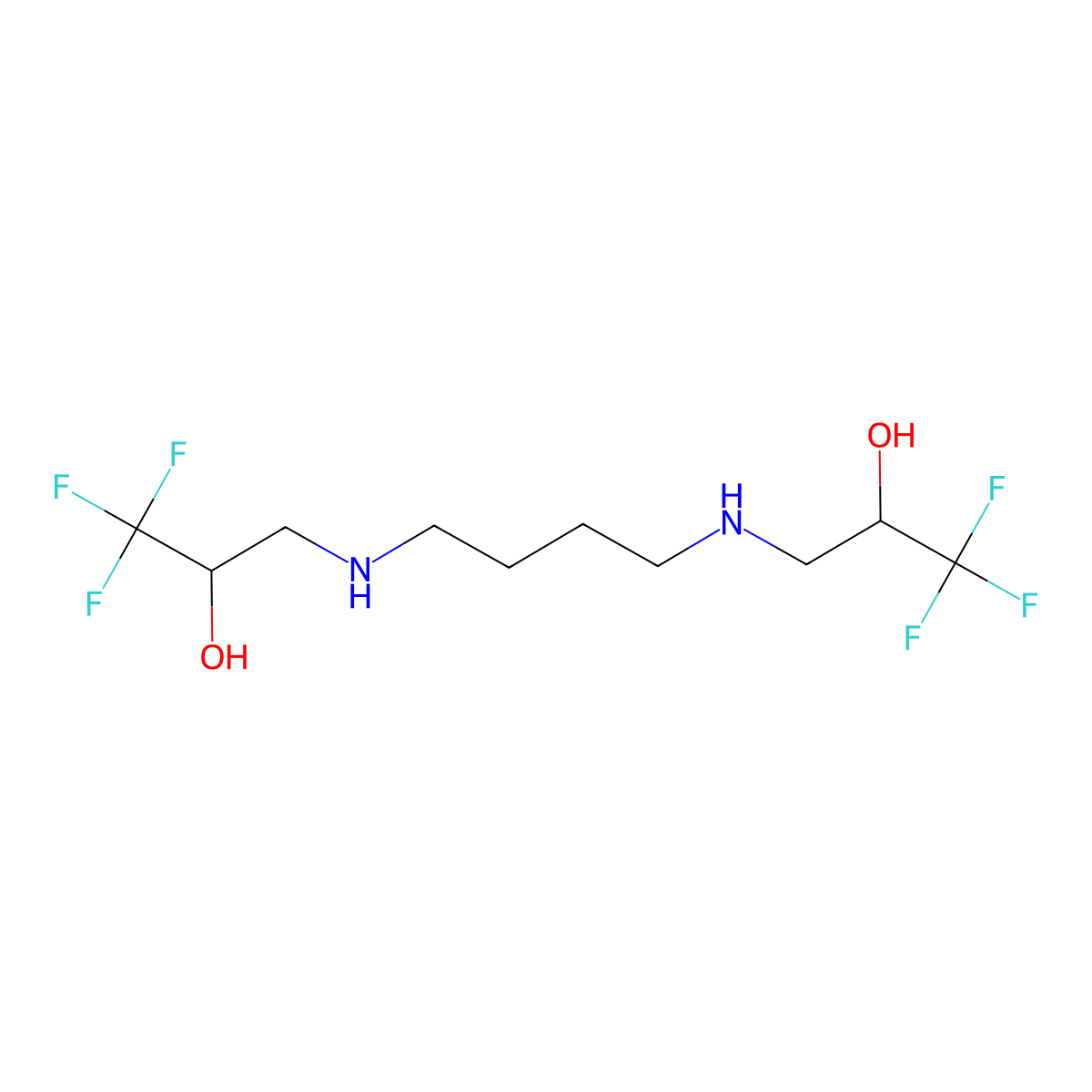 1,1,1-Trifluoro-3-({4-[(3,3,3-trifluoro-2-hydroxypropyl)amino]butyl}amino)-2-propanol molecular structure, CAS 477858-31-4