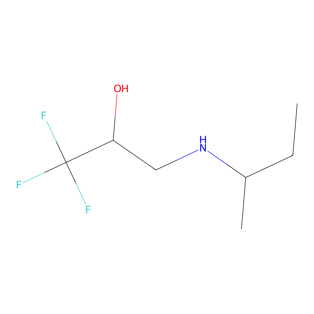 3-(Sec-butylamino)-1,1,1-trifluoro-2-propanol molecular structure, CAS 477858-34-7