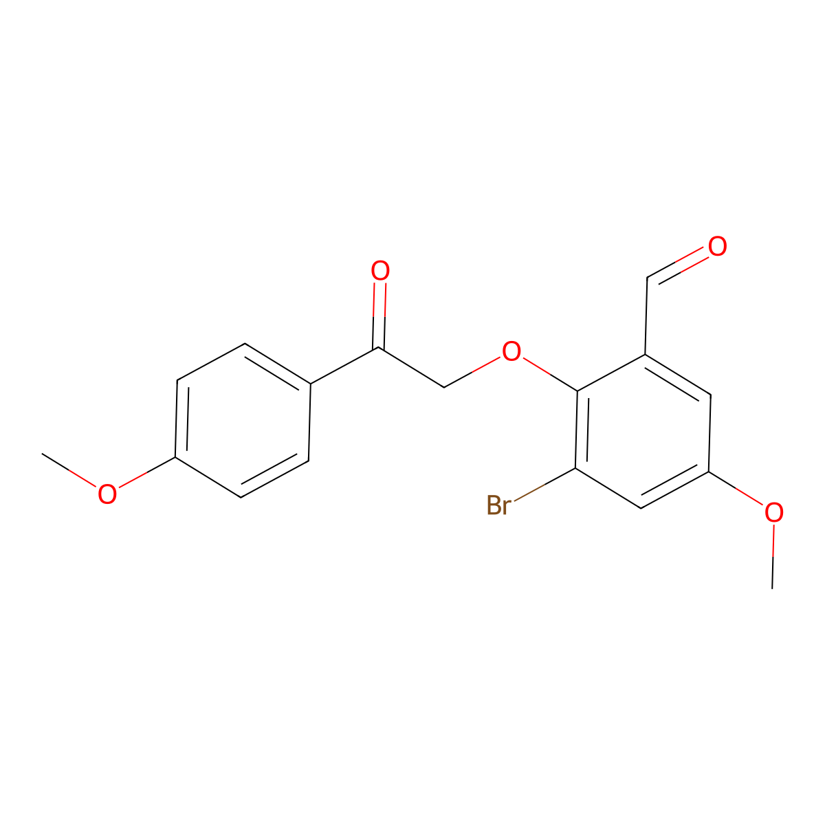 3-Bromo-5-methoxy-2-[2-(4-methoxyphenyl)-2-oxoethoxy]benzaldehyde molecular structure, CAS 477858-36-9