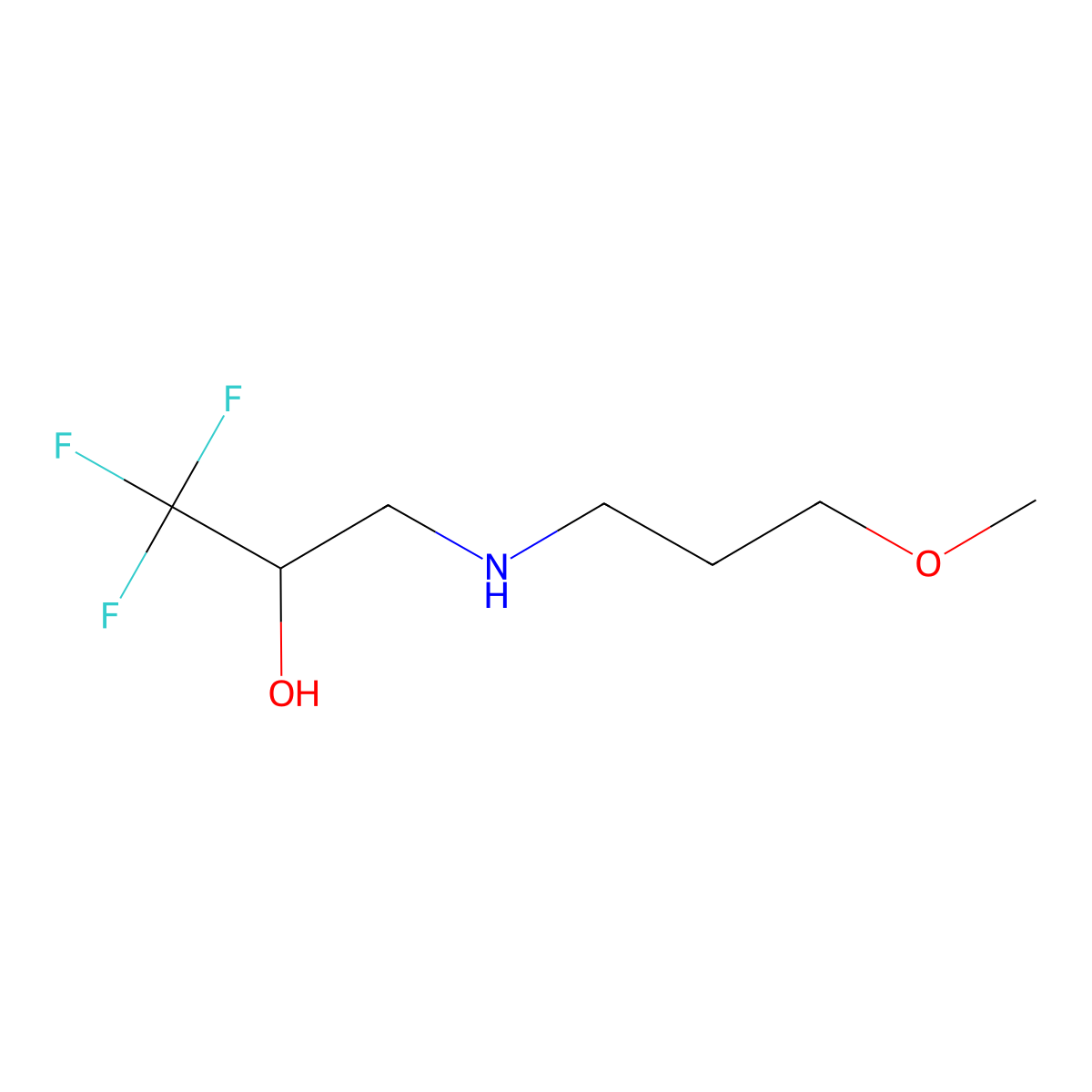 1,1,1-Trifluoro-3-[(3-methoxypropyl)amino]-2-propanol molecular structure, CAS 477858-39-2