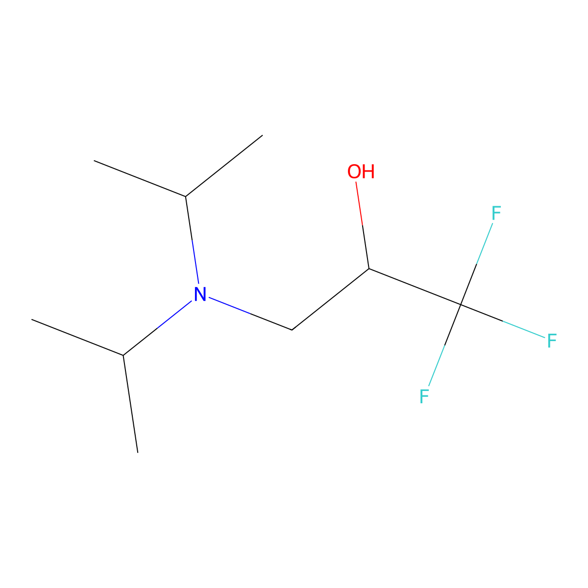 3-(Diisopropylamino)-1,1,1-trifluoro-2-propanol molecular structure, CAS 477858-43-8