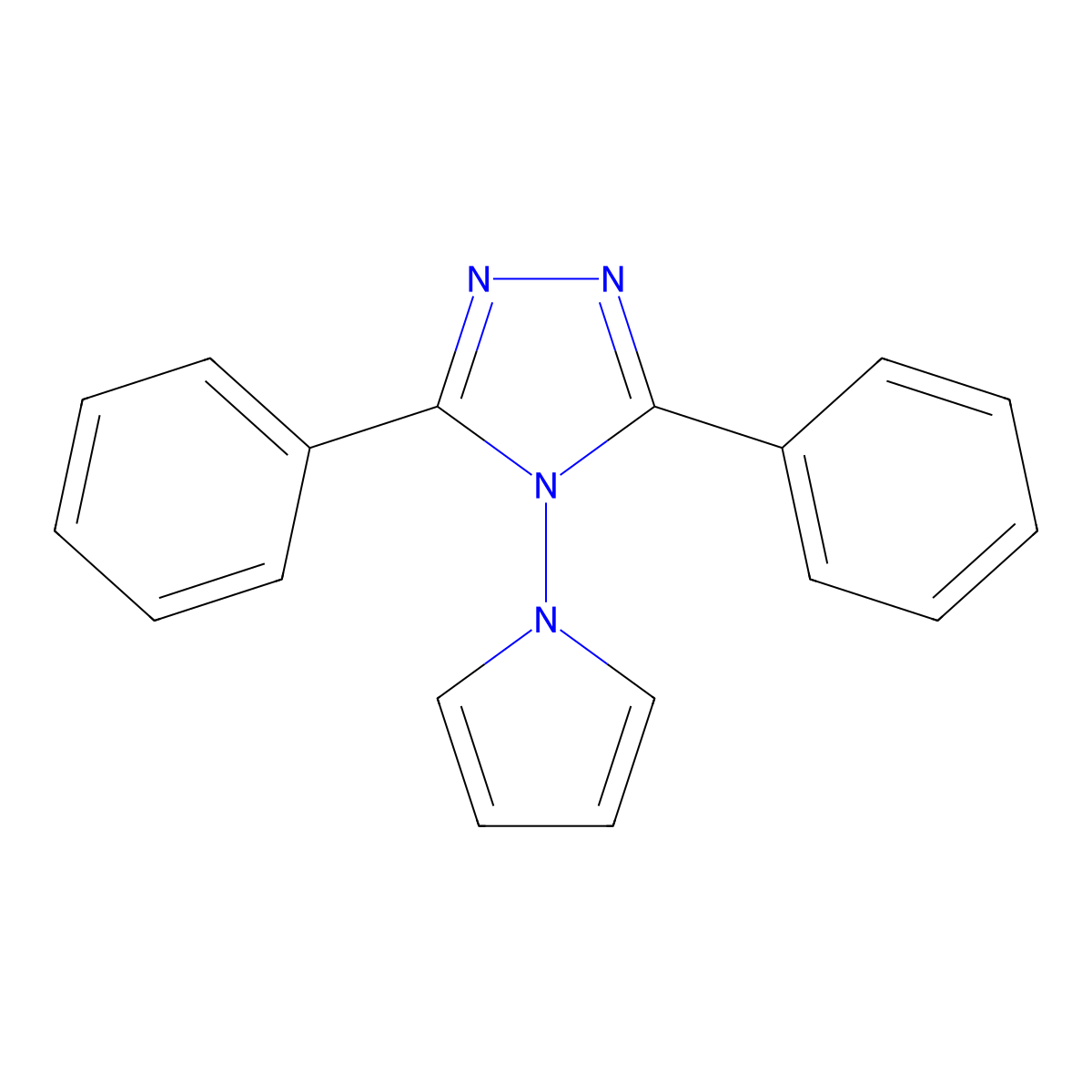 3,5-diphenyl-4-(1H-pyrrol-1-yl)-4H-1,2,4-triazole molecular structure, CAS 477858-50-7