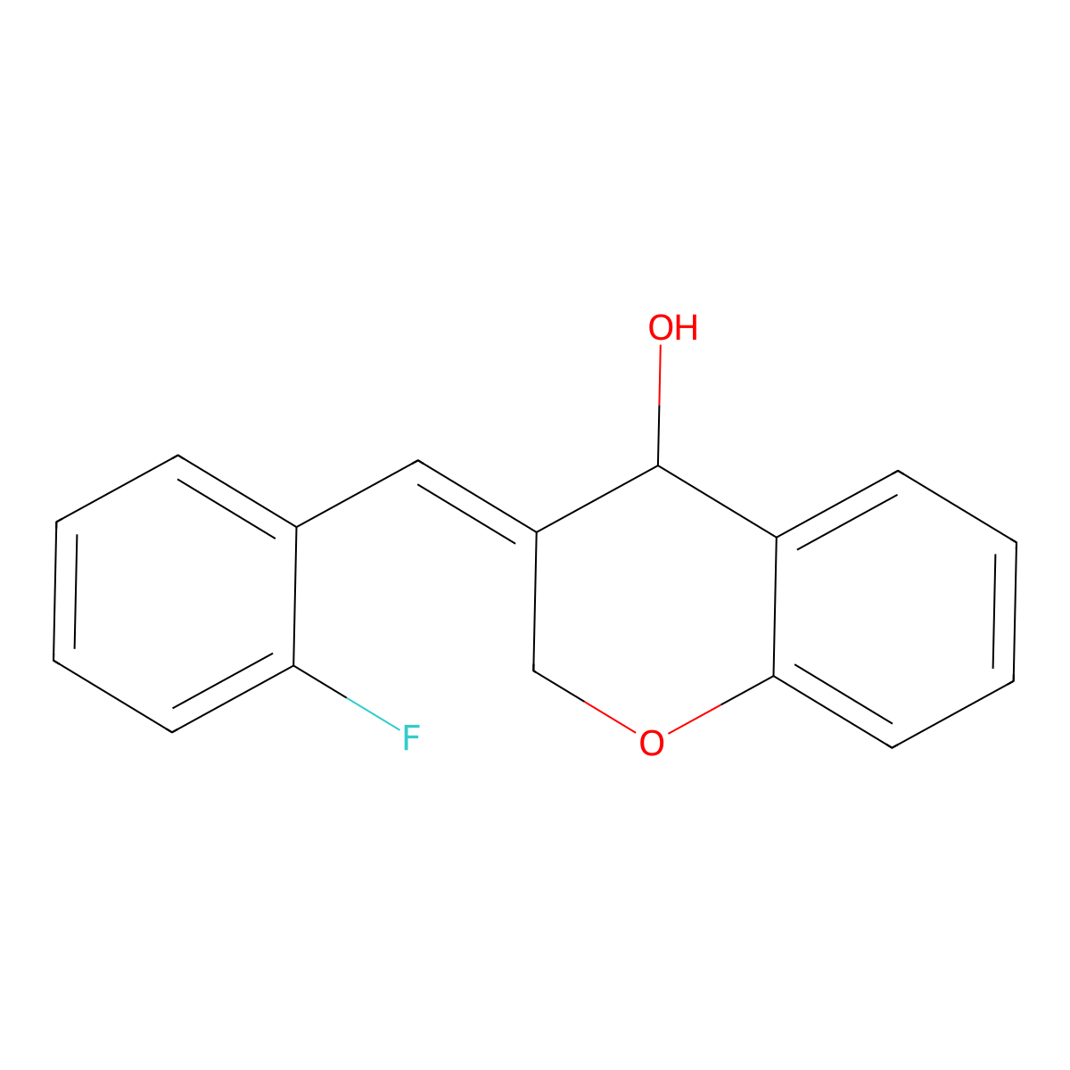 3-[(E)-(2-fluorophenyl)methylidene]-4-chromanol molecular structure, CAS 477858-58-5