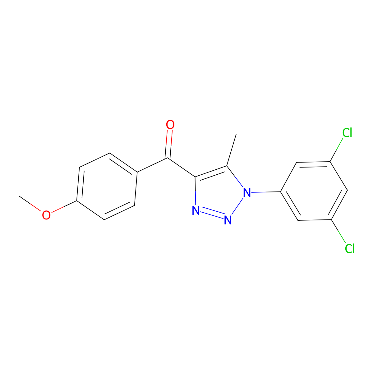 [1-(3,5-dichlorophenyl)-5-methyl-1H-1,2,3-triazol-4-yl](4-methoxyphenyl)methanone molecular structure, CAS 477858-61-0