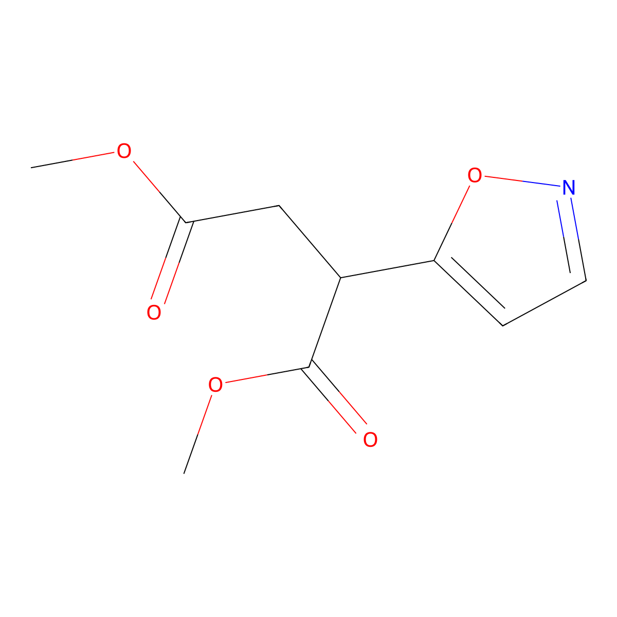 Dimethyl 2-(5-isoxazolyl)succinate molecular structure, CAS 477858-68-7