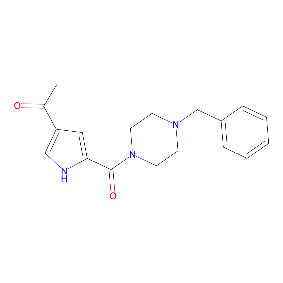 1-[5-(4-benzylpiperazine-1-carbonyl)-1H-pyrrol-3-yl]ethanone molecular structure, CAS 477858-83-6
