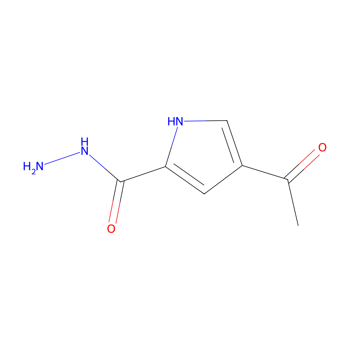 4-acetyl-1H-pyrrole-2-carbohydrazide molecular structure, CAS 477858-84-7