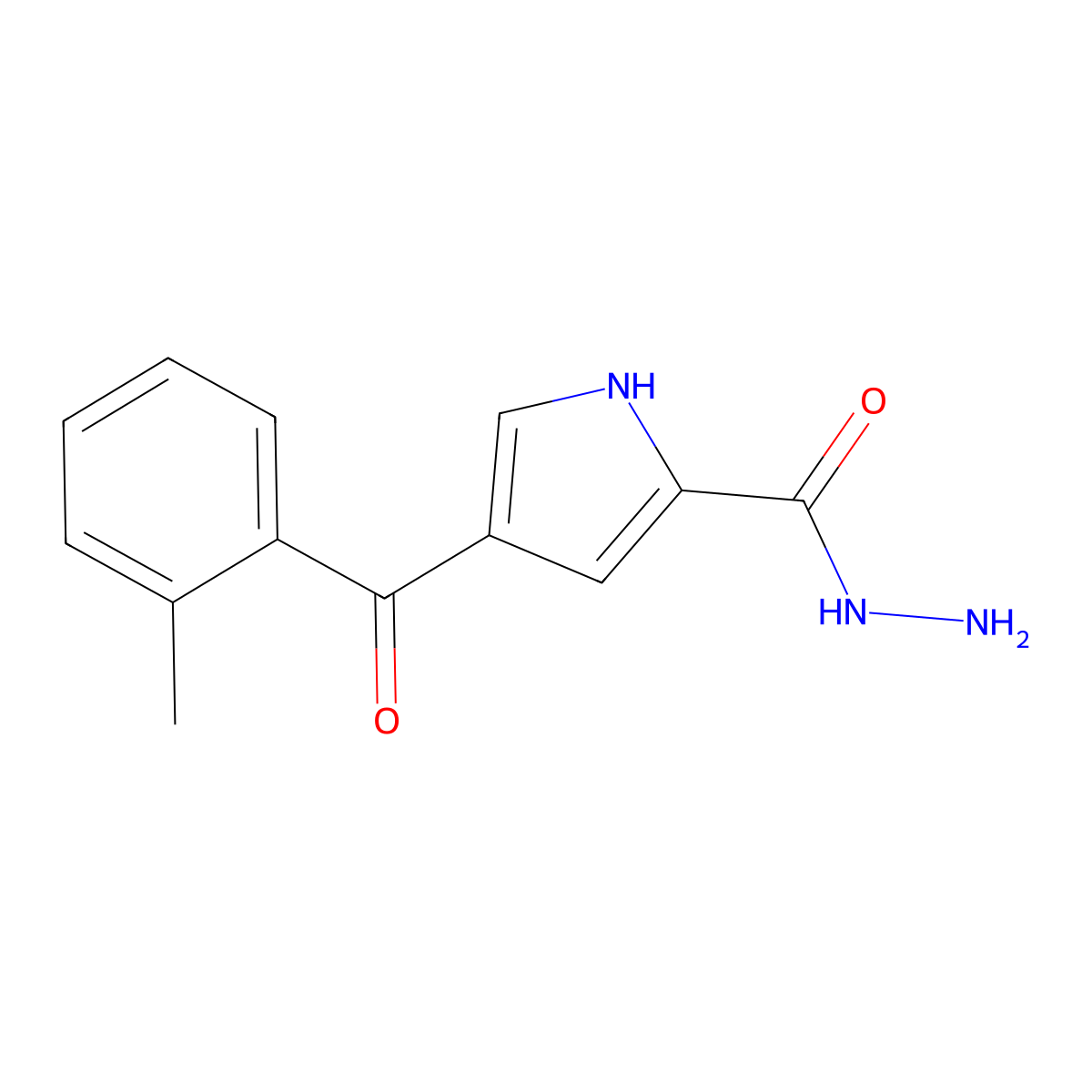 4-(2-methylbenzoyl)-1H-pyrrole-2-carbohydrazide molecular structure, CAS 477858-85-8