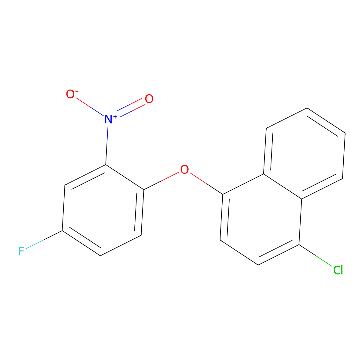 1-Chloro-4-(4-fluoro-2-nitrophenoxy)naphthalene molecular structure, CAS 477859-01-1