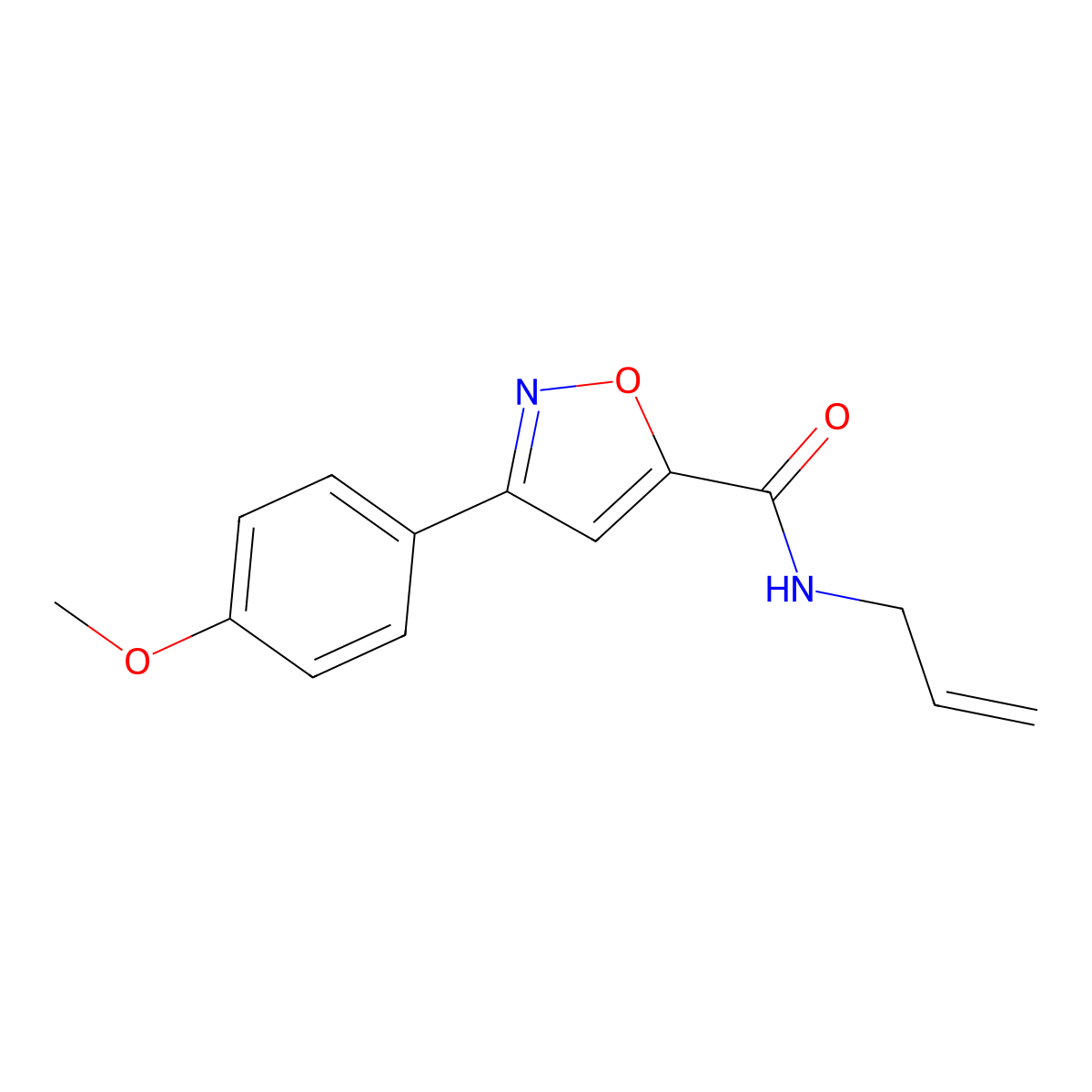 N-allyl-3-(4-methoxyphenyl)-5-isoxazolecarboxamide molecular structure, CAS 477859-13-5