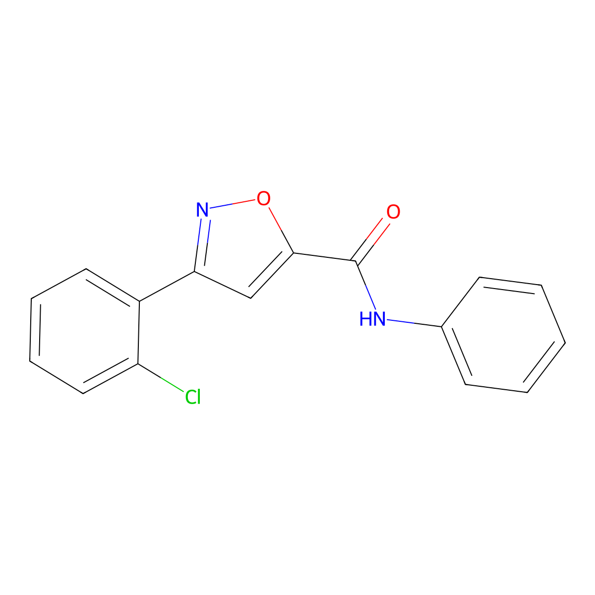 3-(2-chlorophenyl)-N-phenyl-1,2-oxazole-5-carboxamide molecular structure, CAS 477859-15-7