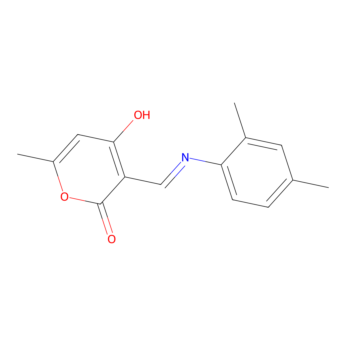 3-[(2,4-dimethylanilino)methylene]-6-methyl-2H-pyran-2,4(3H)-dione molecular structure, CAS 477859-27-1