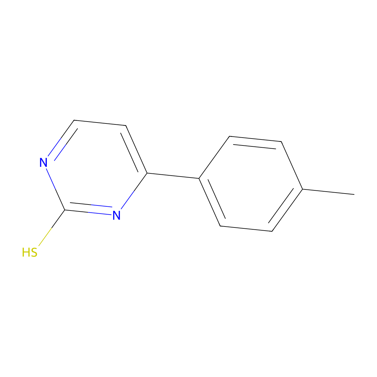 4-(4-Methylphenyl)-2-pyrimidinethiol molecular structure, CAS 477859-71-5