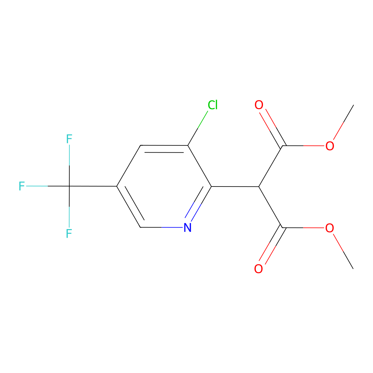1,3-Dimethyl 2-[3-chloro-5-(trifluoromethyl)-2-pyridinyl]propanedioate molecular structure, CAS 477859-76-0