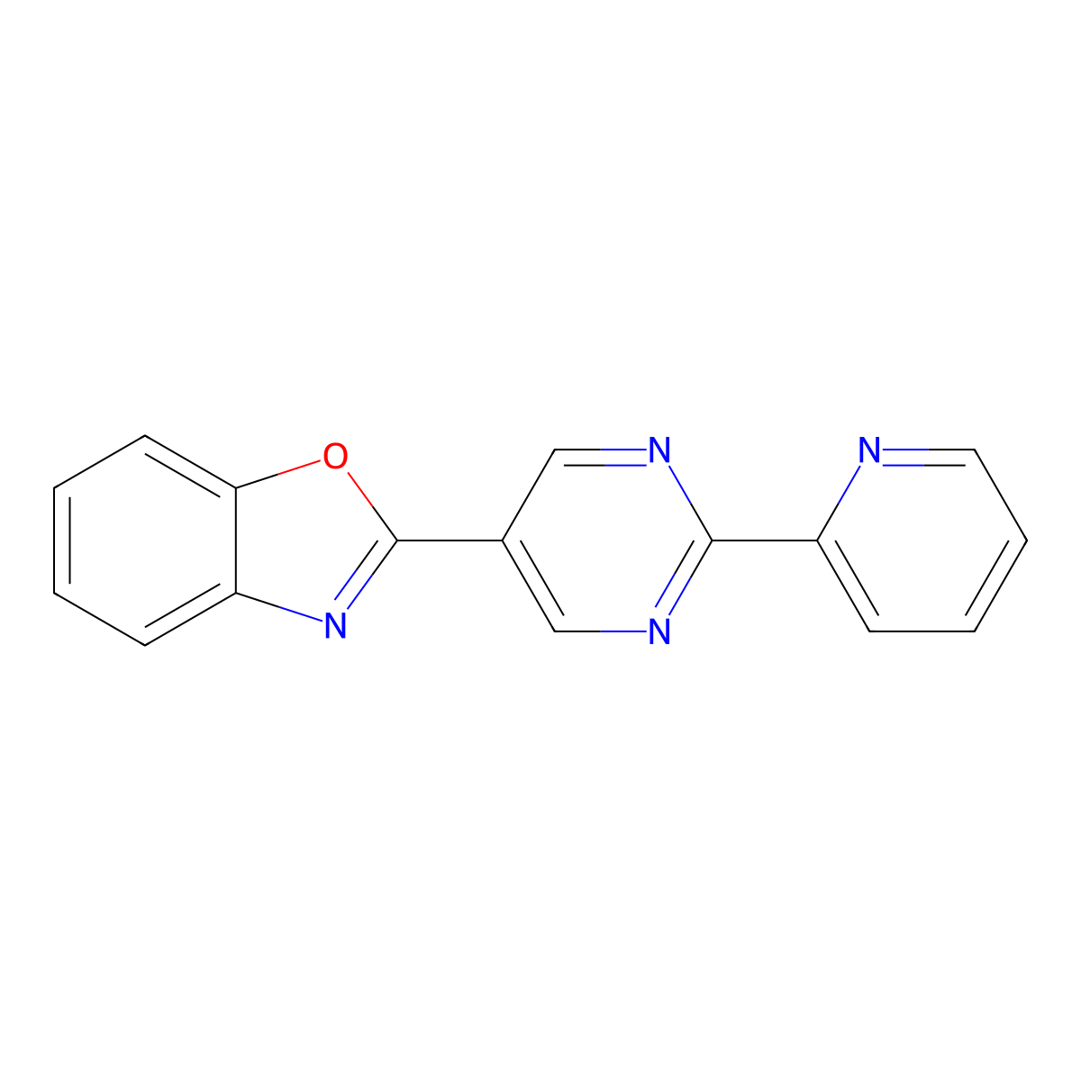 2-[2-(2-Pyridinyl)-5-pyrimidinyl]-1,3-benzoxazole molecular structure, CAS 477859-77-1
