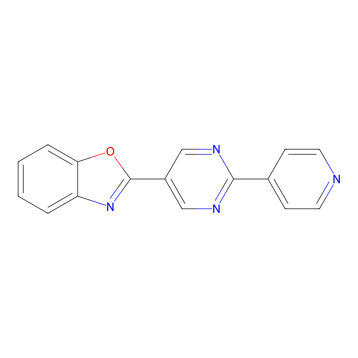 2-[2-(4-Pyridinyl)-5-pyrimidinyl]-1,3-benzoxazole molecular structure, CAS 477859-79-3