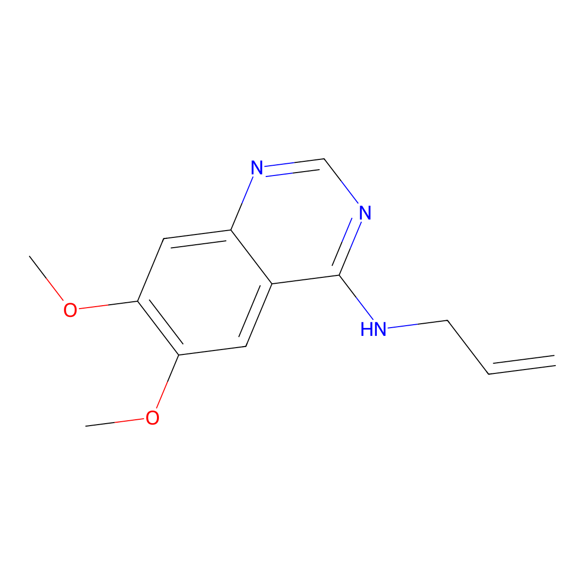 N-Allyl-6,7-Dimethoxy-4-Quinazolinamine molecular structure, CAS 477859-94-2