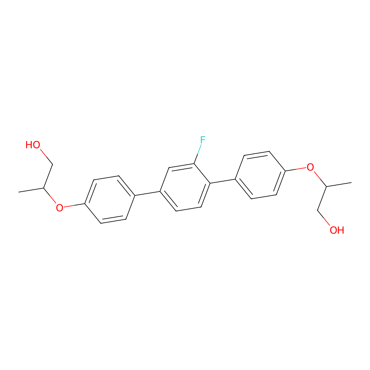 Bis-1,4-(4-{2-phenoxy-1-propanol])-2-fluorobenzene molecular structure, CAS 477860-07-4