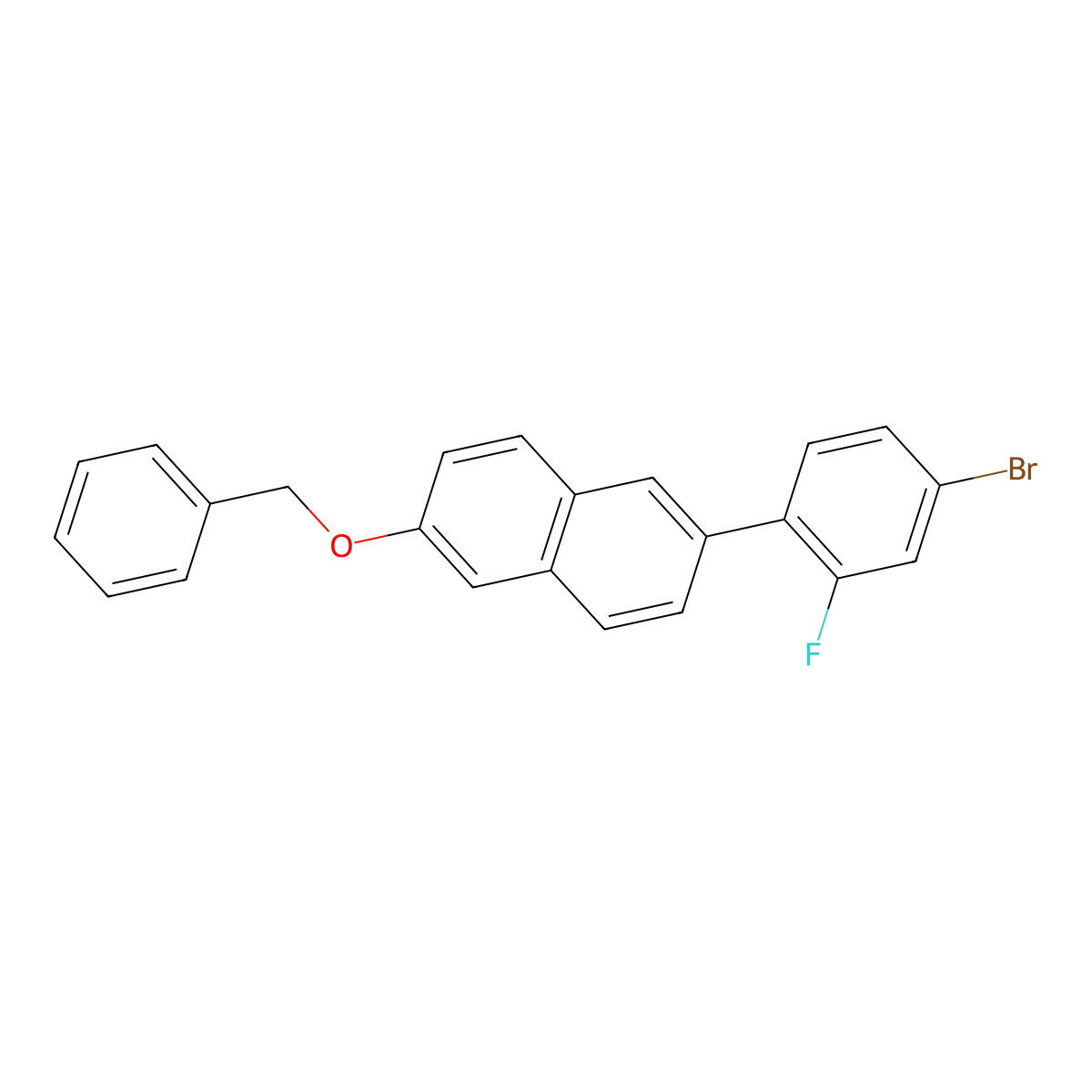 2-(Benzyloxy)-6-(4-bromo-2-fluorophenyl)naphthalene molecular structure, CAS 477860-11-0