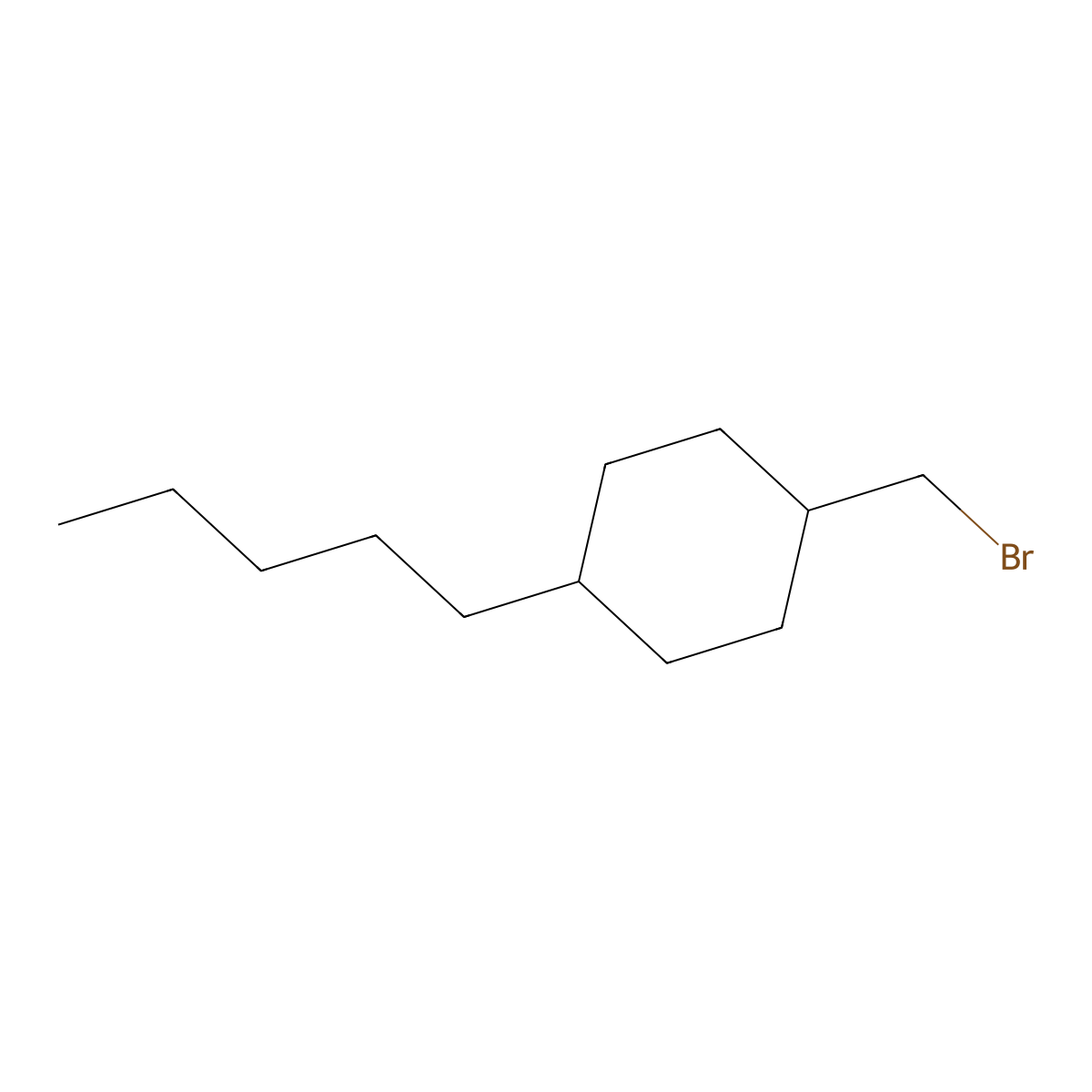 1-(Bromomethyl)-4-pentylcyclohexane molecular structure, CAS 477860-15-4