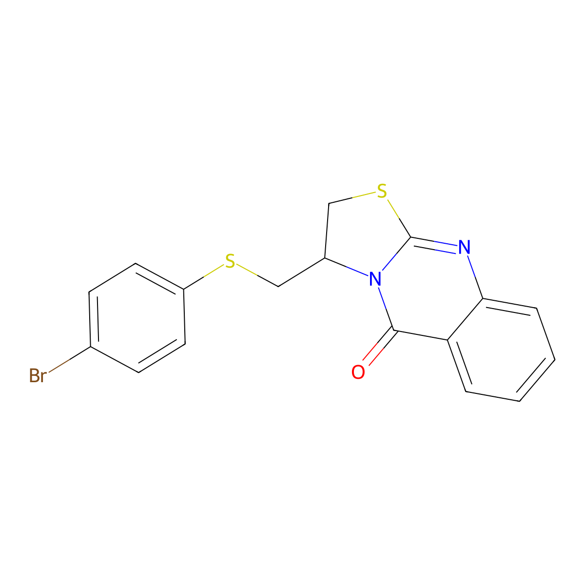 3-{[(4-bromophenyl)sulfanyl]methyl}-2,3-dihydro-5H-[1,3]thiazolo[2,3-b]quinazolin-5-one molecular structure, CAS 477860-18-7
