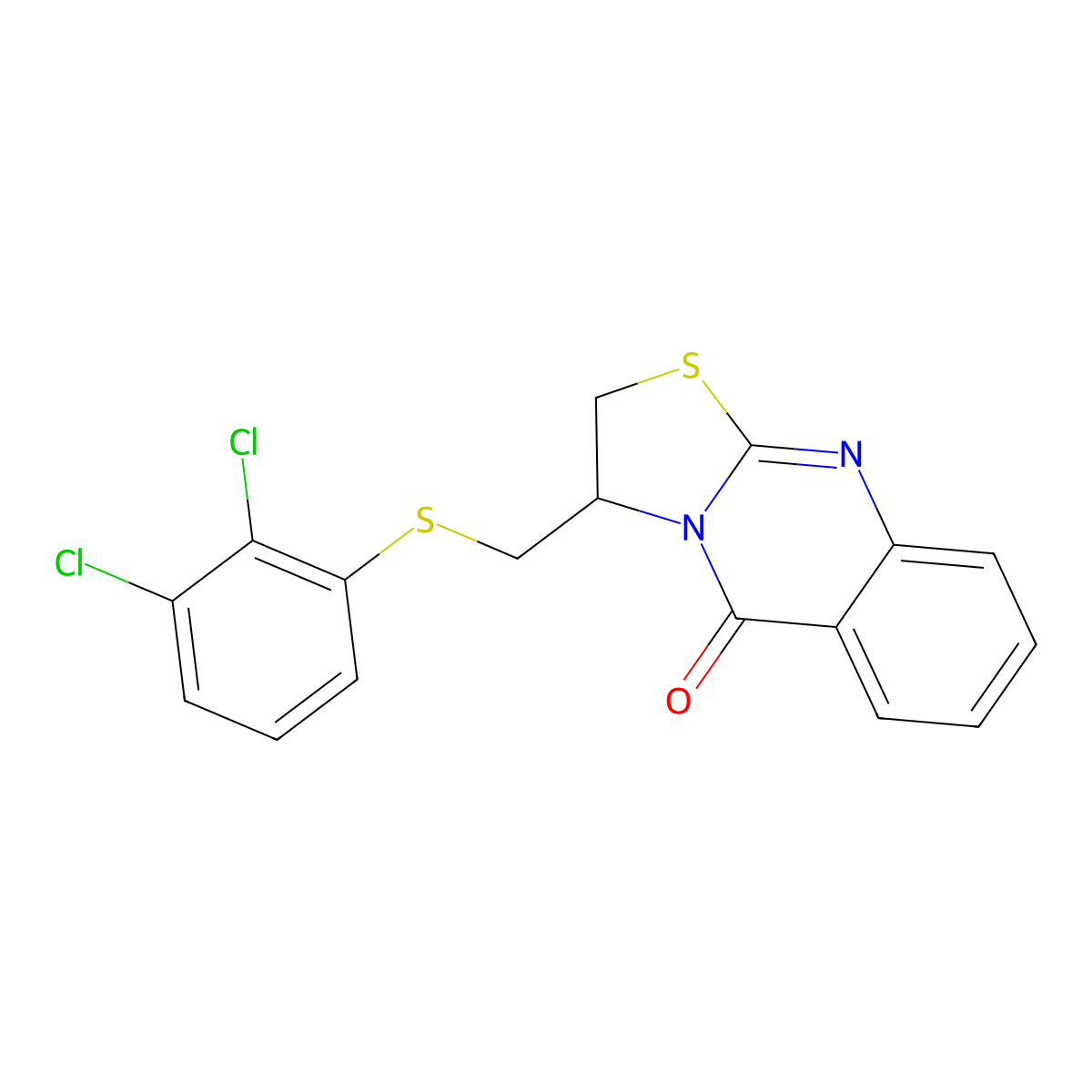 3-{[(2,3-dichlorophenyl)sulfanyl]methyl}-2,3-dihydro-5H-[1,3]thiazolo[2,3-b]quinazolin-5-one molecular structure, CAS 477860-23-4