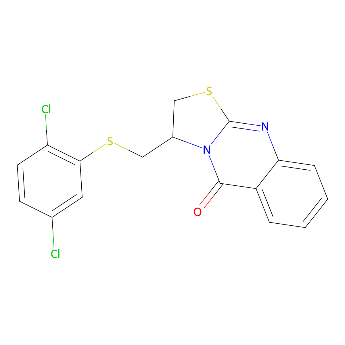 3-{[(2,5-dichlorophenyl)sulfanyl]methyl}-2,3-dihydro-5H-[1,3]thiazolo[2,3-b]quinazolin-5-one molecular structure, CAS 477860-24-5