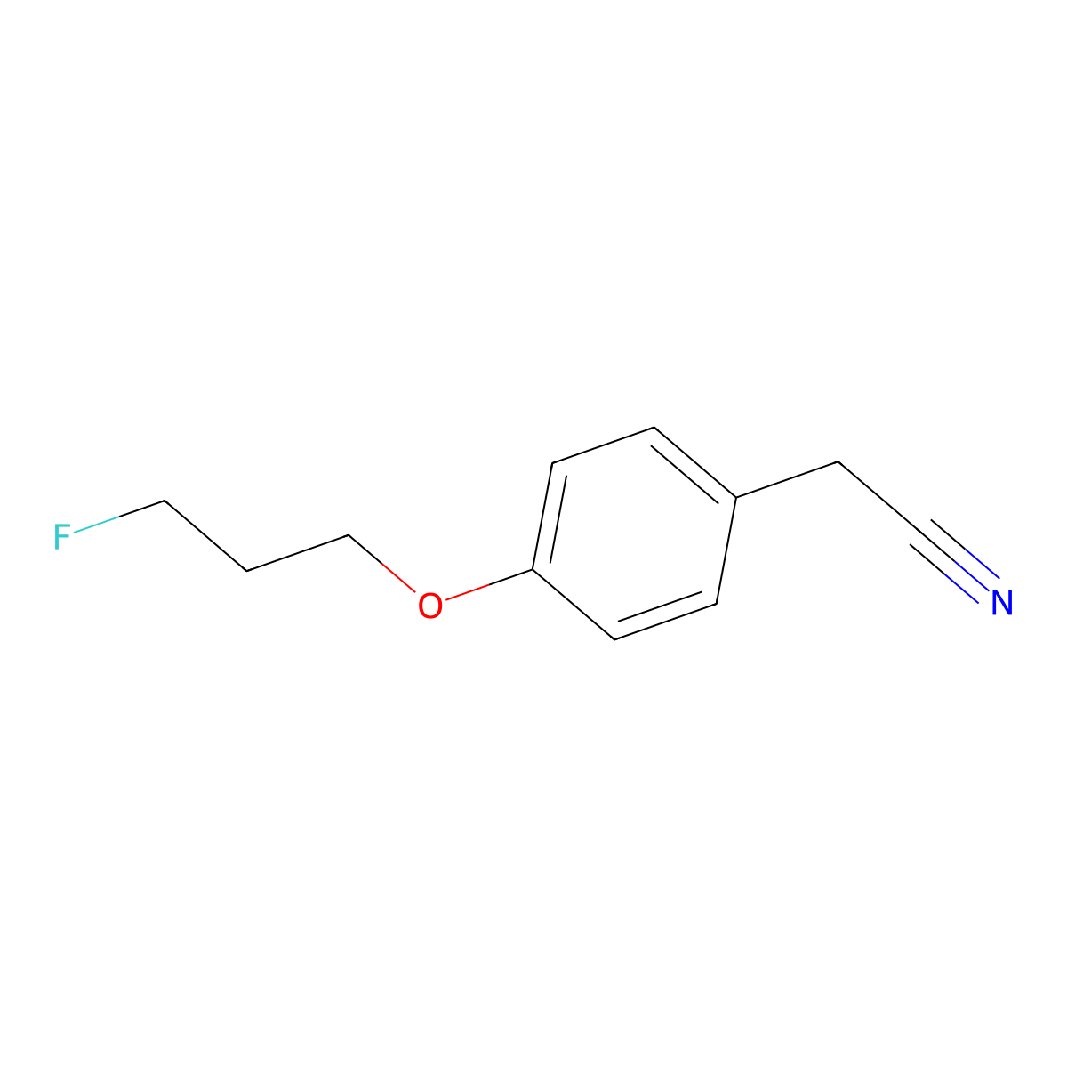 2-[4-(3-Fluoropropoxy)phenyl]acetonitrile molecular structure, CAS 477862-25-2