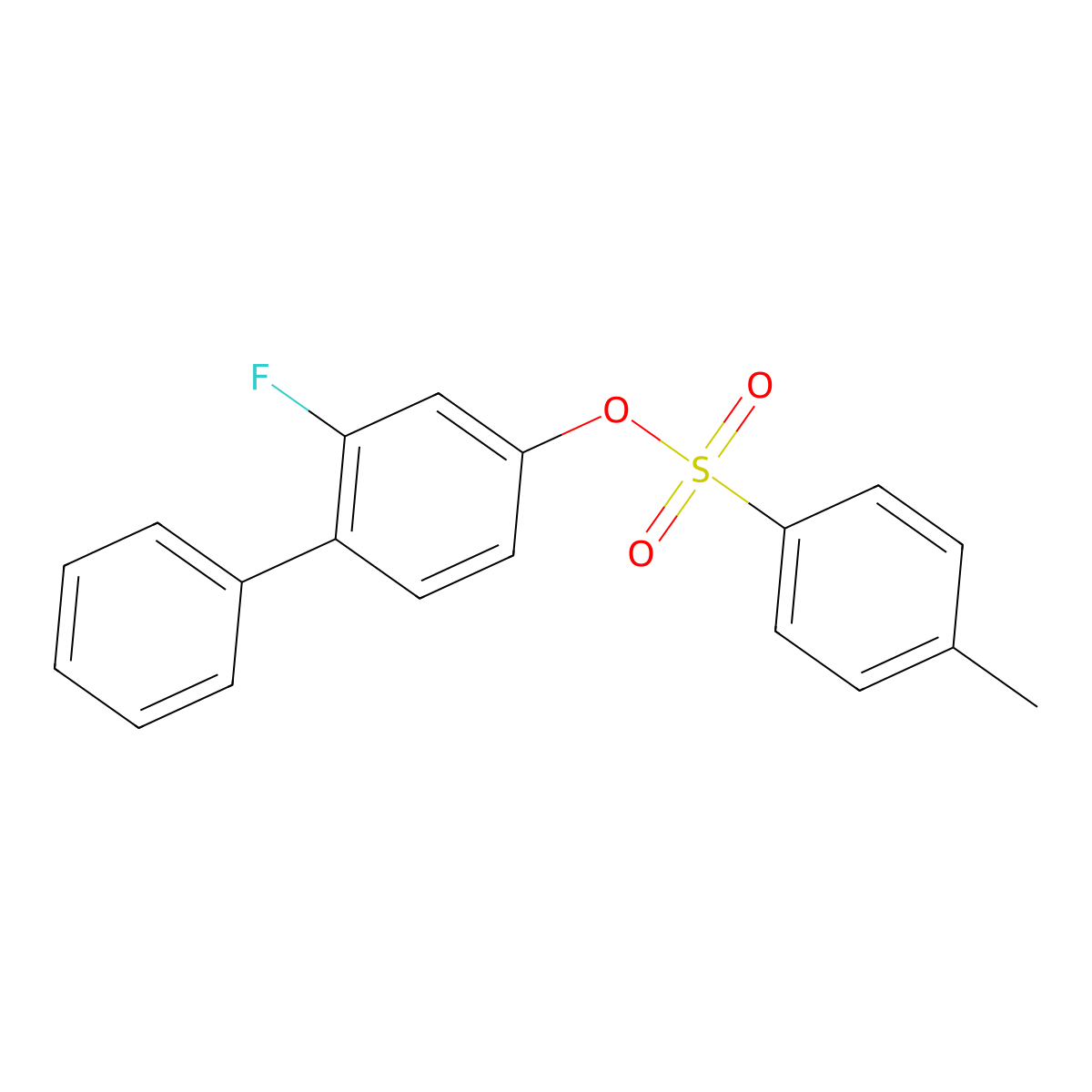 2-Fluoro[1,1'-biphenyl]-4-yl 4-methylbenzenesulfonate molecular structure, CAS 477862-58-1