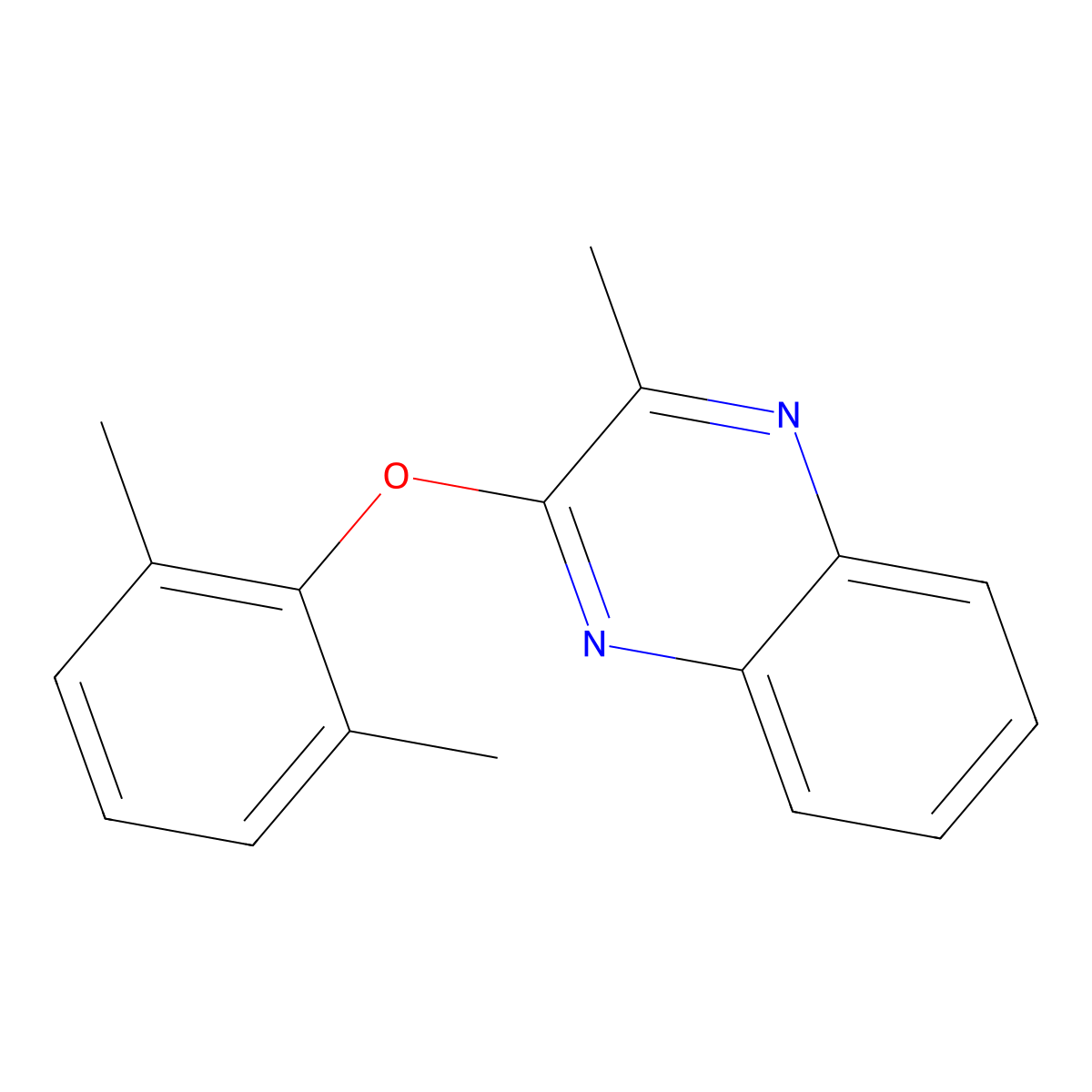 2-(2,6-Dimethylphenoxy)-3-methylquinoxaline molecular structure, CAS 477862-83-2