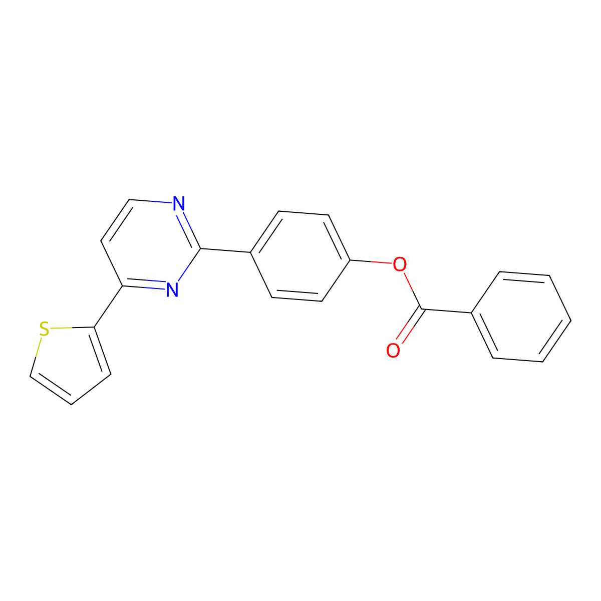 4-[4-(2-Thienyl)-2-pyrimidinyl]phenyl benzenecarboxylate molecular structure, CAS 477862-90-1