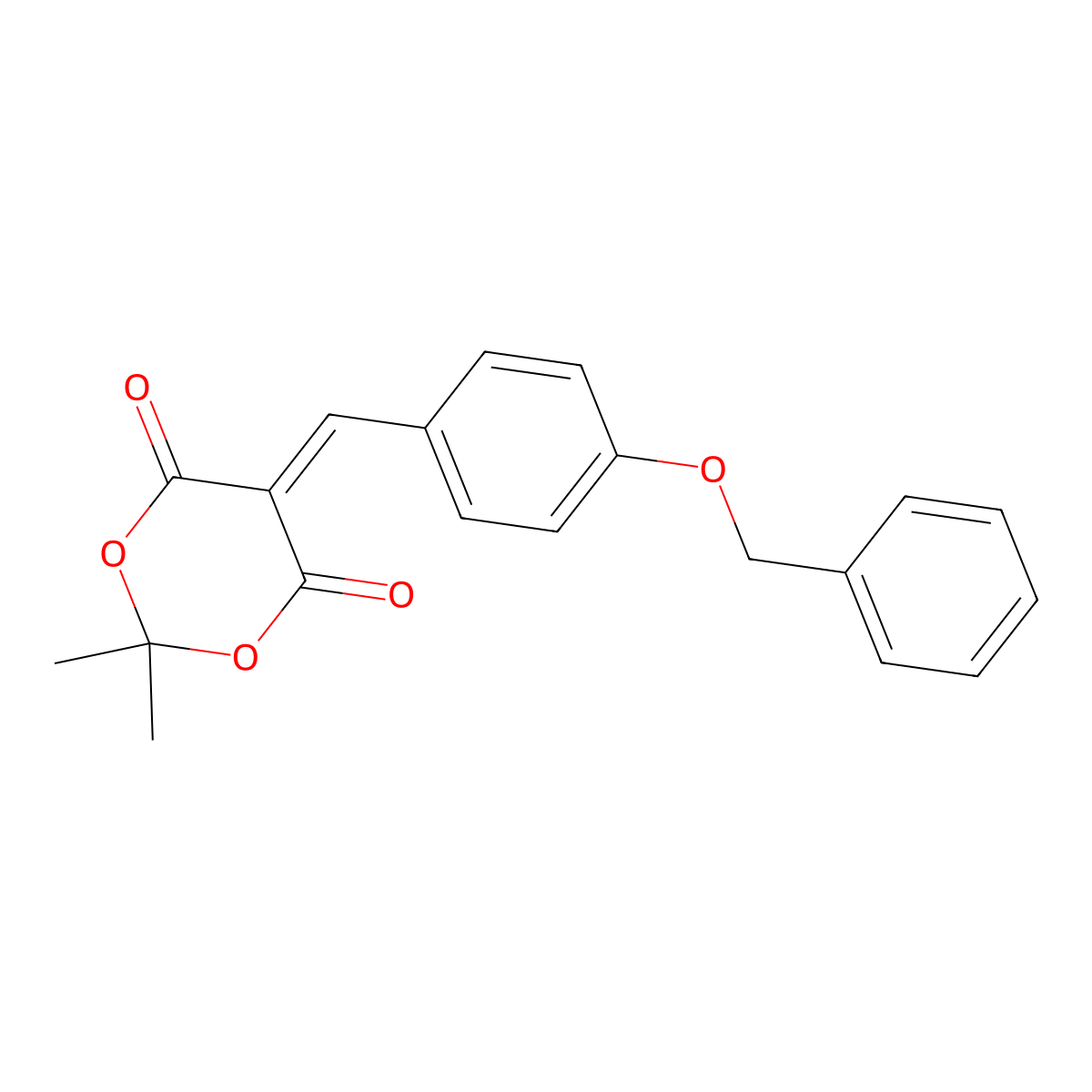 5-{[4-(Benzyloxy)phenyl]methylene}-2,2-dimethyl-1,3-dioxane-4,6-dione molecular structure, CAS 477863-06-2