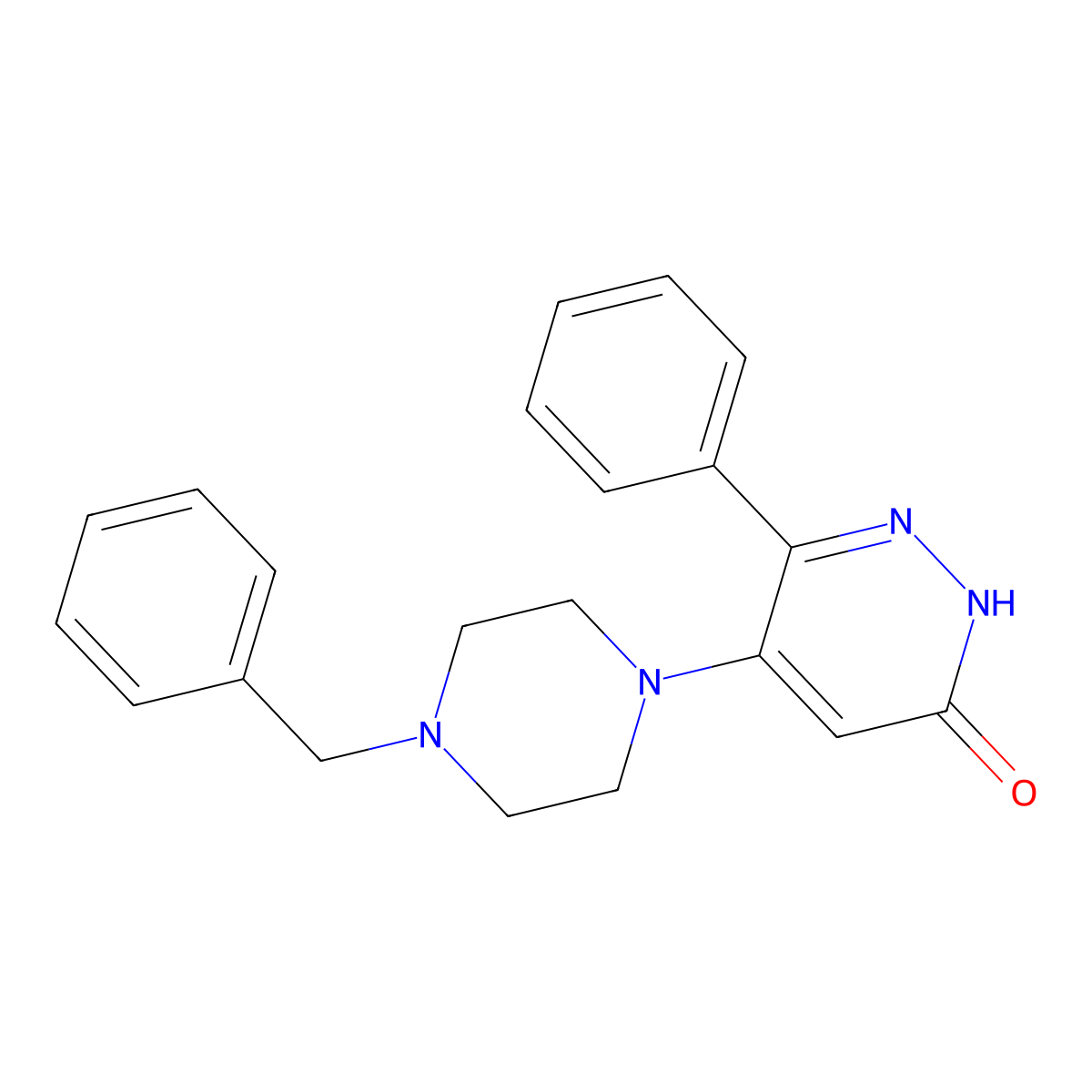 5-(4-benzylpiperazino)-6-phenyl-3(2H)-pyridazinone molecular structure, CAS 477863-26-6