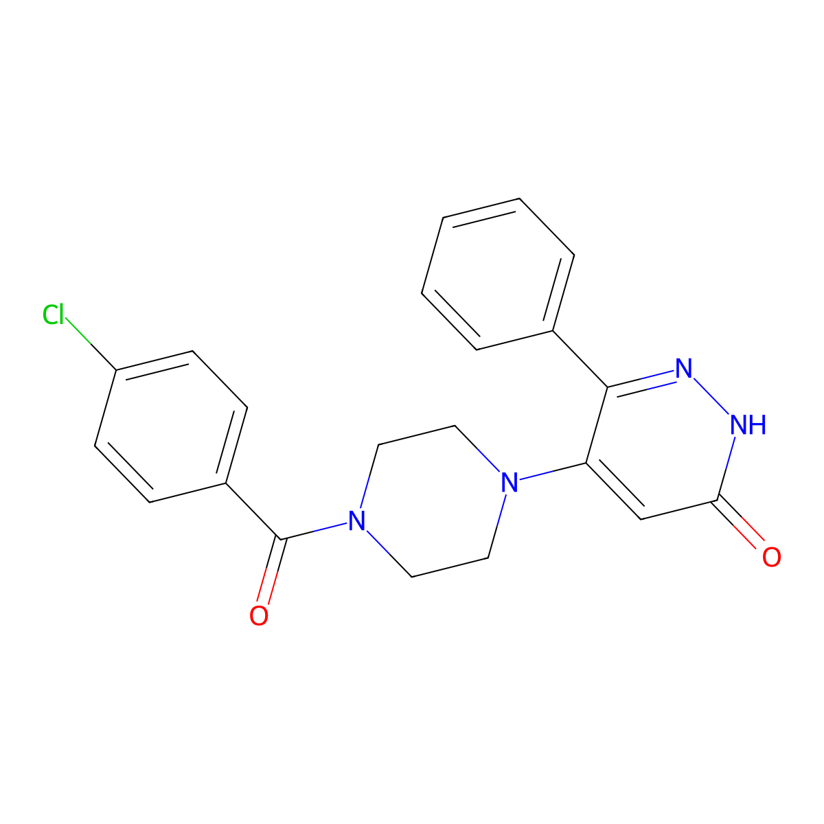 5-[4-(4-chlorobenzoyl)piperazino]-6-phenyl-3(2H)-pyridazinone molecular structure, CAS 477863-44-8