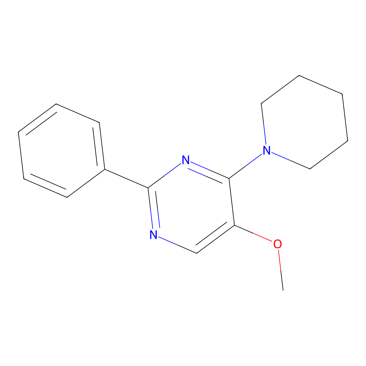 5-Methoxy-2-phenyl-4-piperidinopyrimidine molecular structure, CAS 477863-73-3