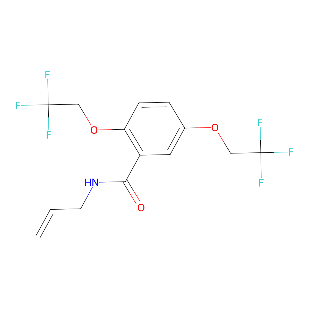 N-allyl-2,5-bis(2,2,2-trifluoroethoxy)benzenecarboxamide molecular structure, CAS 477863-94-8