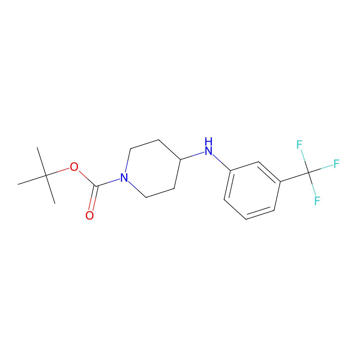 1-Boc-4-(3-trifluoromethyl-phenylamino)-piperidine molecular structure, CAS 477864-09-8