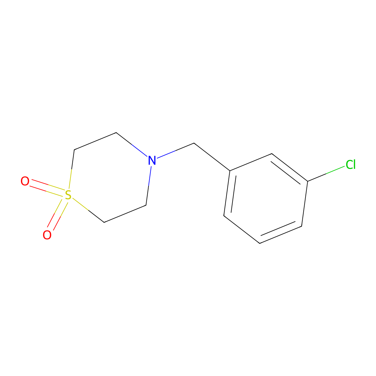 4-(3-Chlorobenzyl)-1lambda~6~,4-thiazinane-1,1-dione molecular structure, CAS 477864-22-5