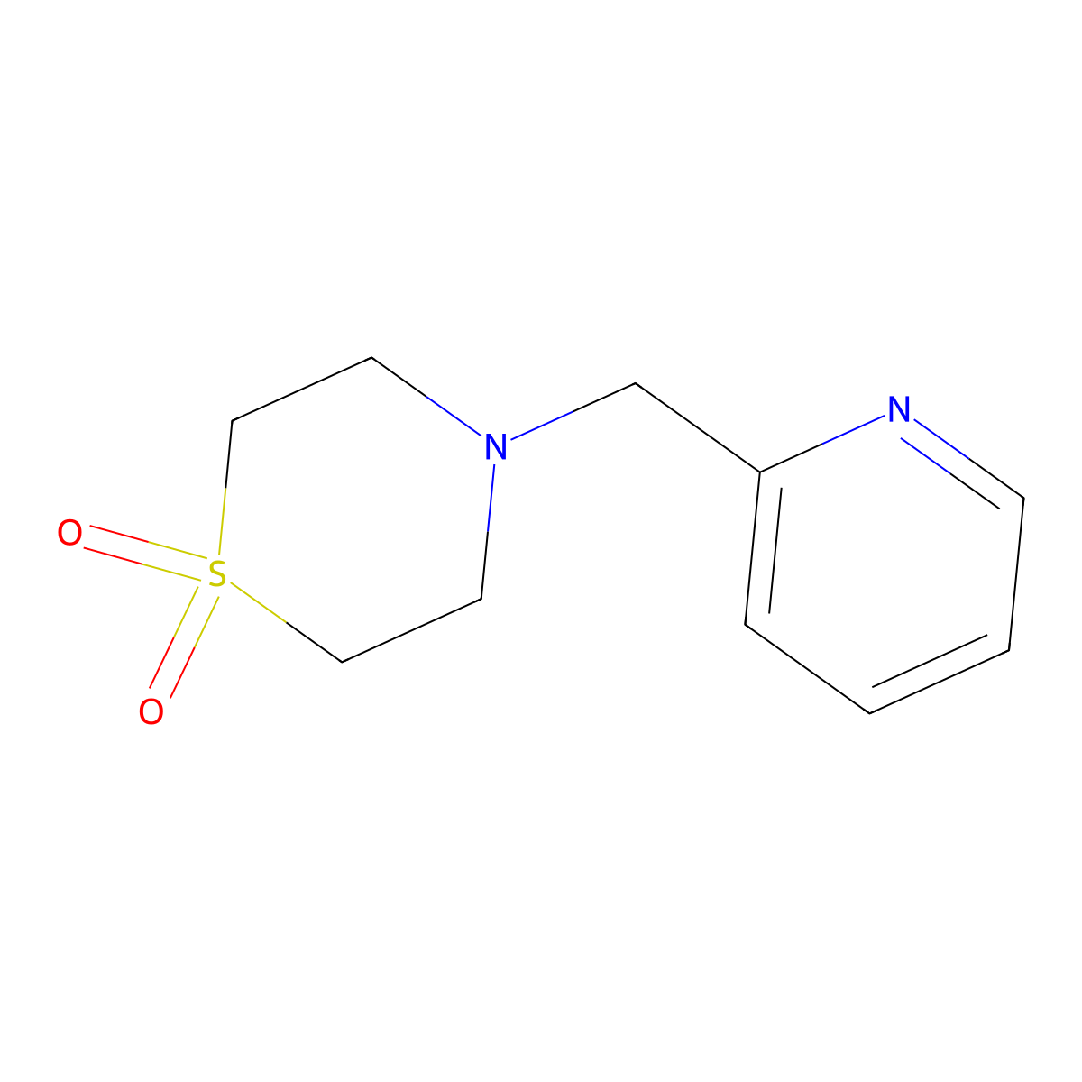 4-(Pyridin-2-ylmethyl)thiomorpholine 1,1-dioxide molecular structure, CAS 477864-24-7