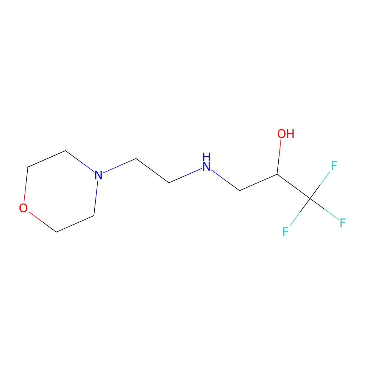 1,1,1-Trifluoro-3-[(2-morpholinoethyl)amino]-2-propanol molecular structure, CAS 477864-29-2