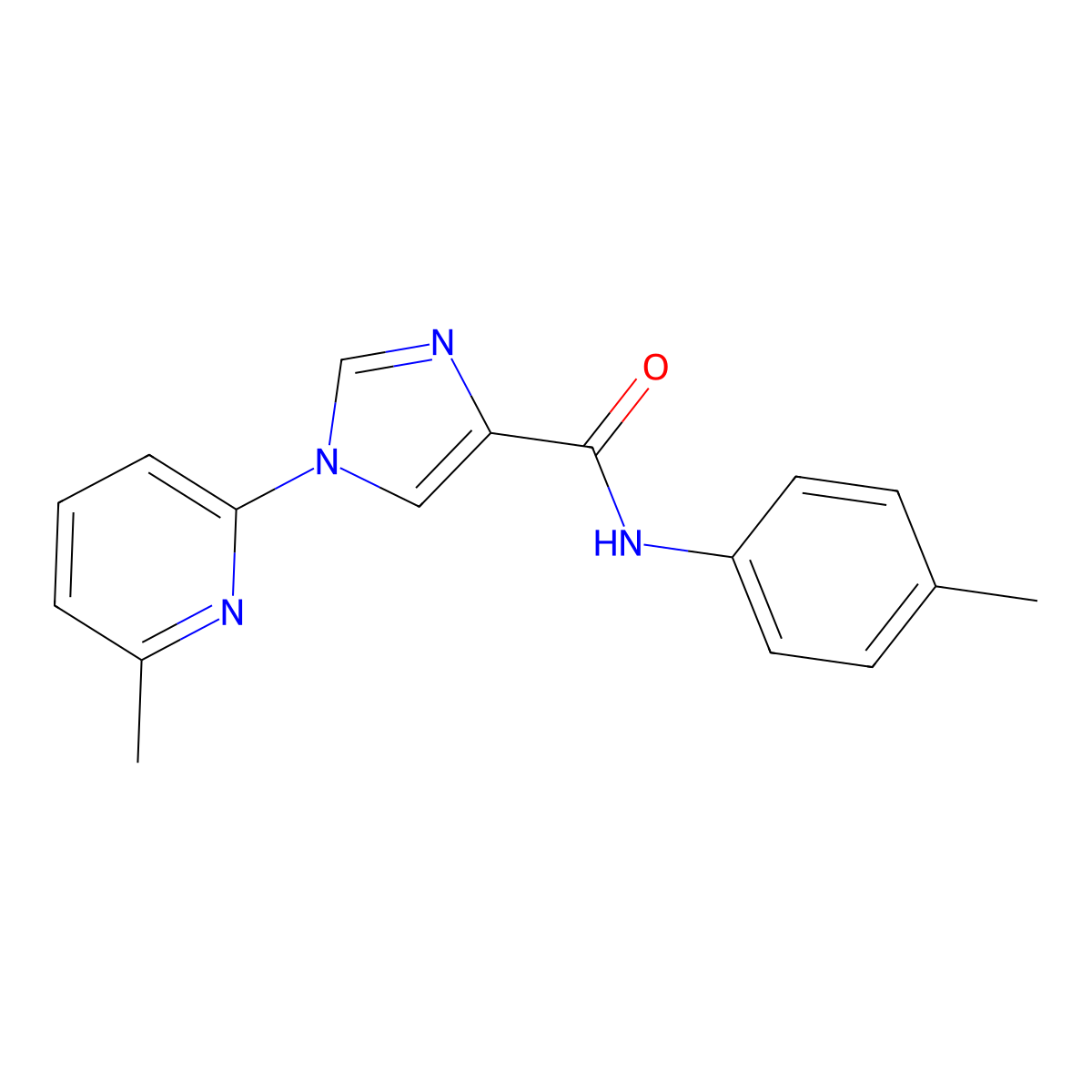 N-(4-methylphenyl)-1-(6-methyl-2-pyridinyl)-1H-imidazole-4-carboxamide molecular structure, CAS 477864-36-1