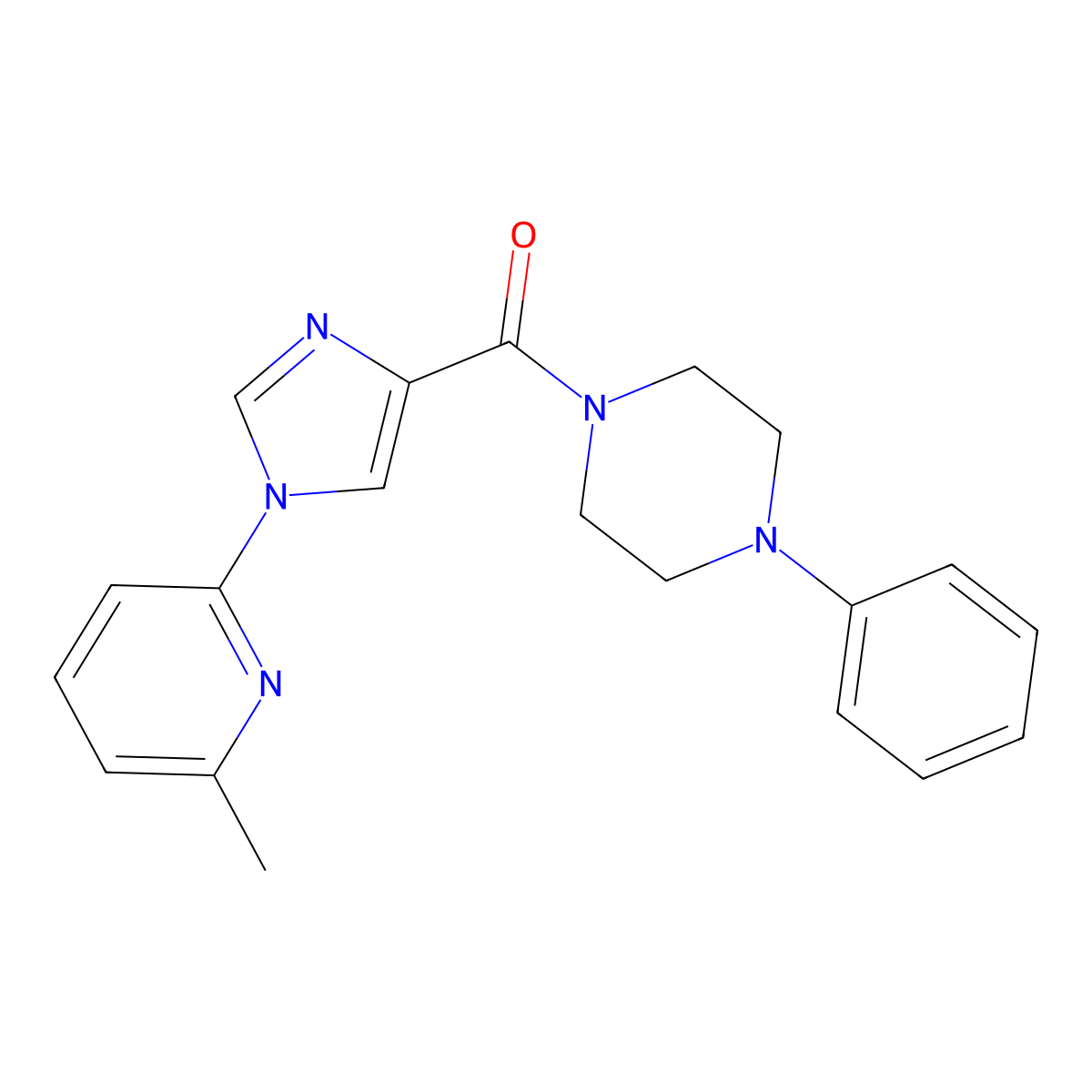 [1-(6-methyl-2-pyridinyl)-1H-imidazol-4-yl](4-phenylpiperazino)methanone molecular structure, CAS 477864-41-8