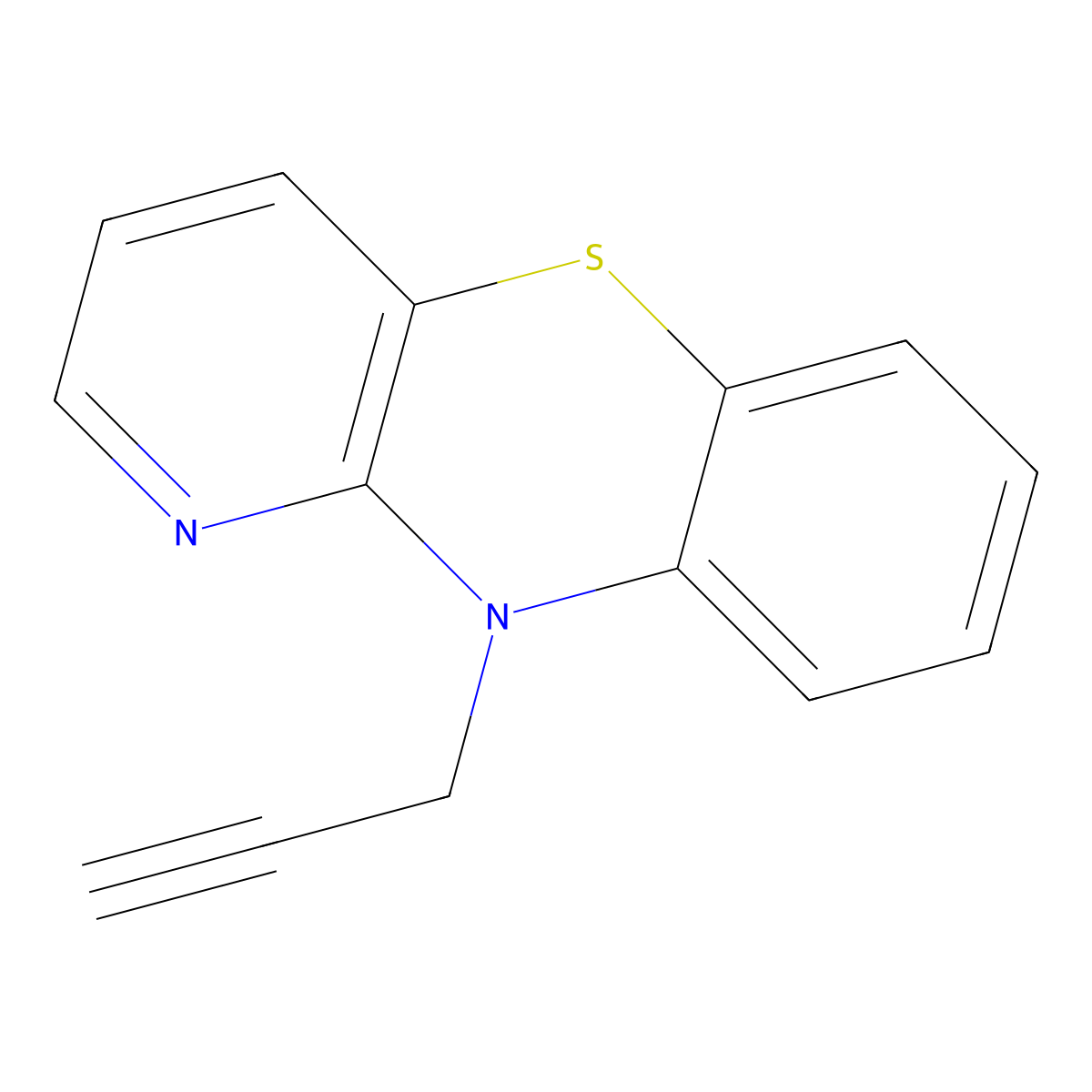 10-(2-propynyl)-10H-pyrido[3,2-b][1,4]benzothiazine molecular structure, CAS 477864-55-4