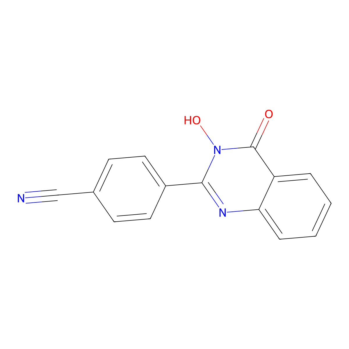 4-(3-Hydroxy-4-oxo-3,4-dihydro-2-quinazolinyl)benzenecarbonitrile molecular structure, CAS 477864-74-7